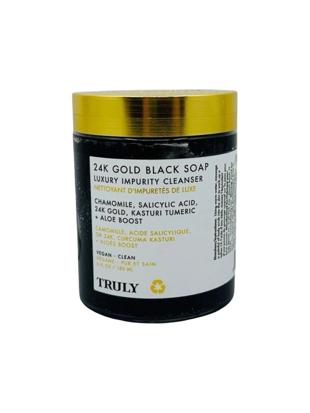 TRULY 24K Gold Black Soap Luxury Impurity Cleanser - 6 fl oz / 180 ml
